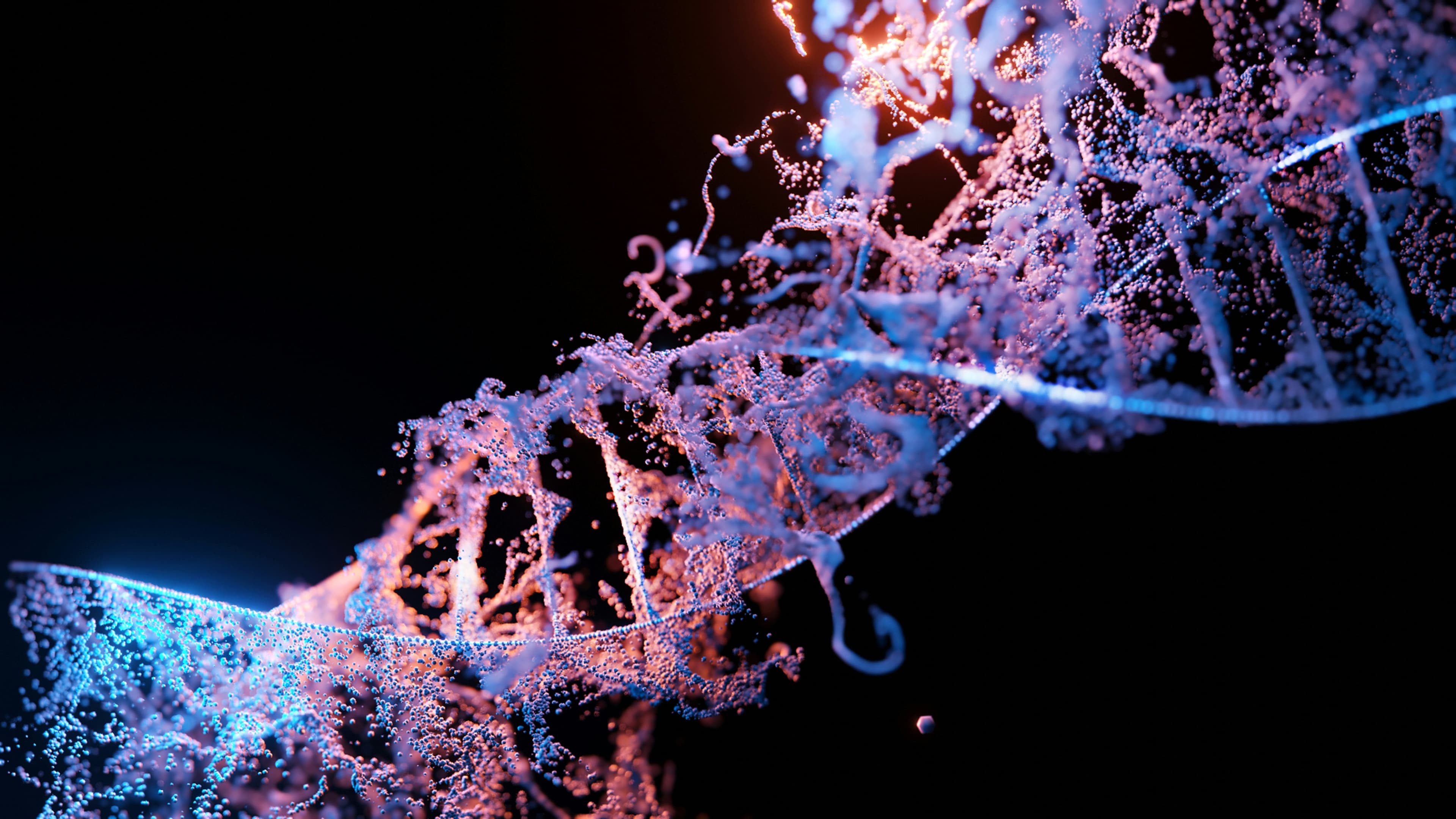 DNA-Helix-Illustration zur Darstellung der Auswirkungen der 23andMe-Insolvenz